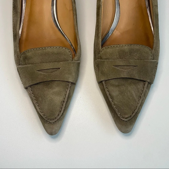 Coach Green Suede Loafer Low Heel - Picture 9 of 16